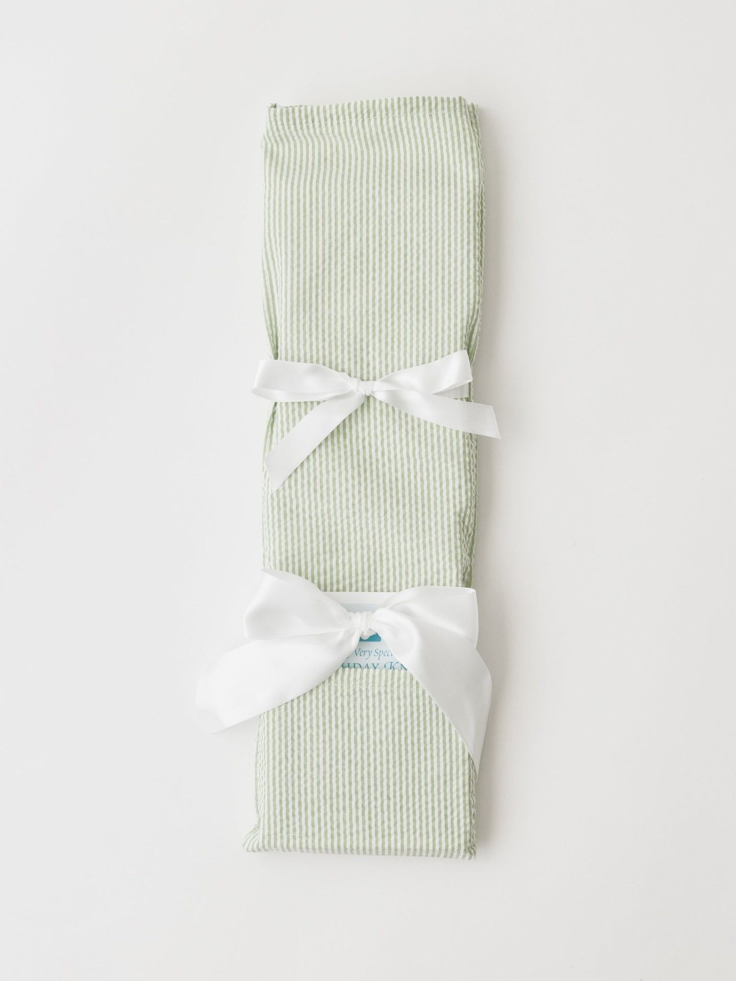 Green Seersucker Cake Knife - Birthday cake knife