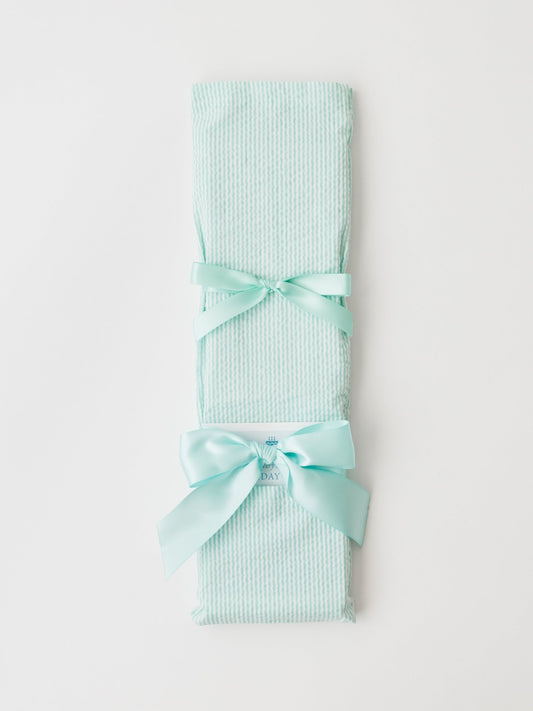 Mint Seersucker with Mint Ribbon Cake Knife - Birthday cake knife